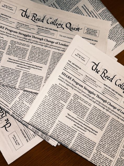 print college weekly newspaper yale daily news rory gilmore Rory Gilmore Newspaper, Reed College Portland Oregon, Newspaper Editorial, College Newspaper, Common App, Reed College, School Newspaper, Dream Future, School Paper