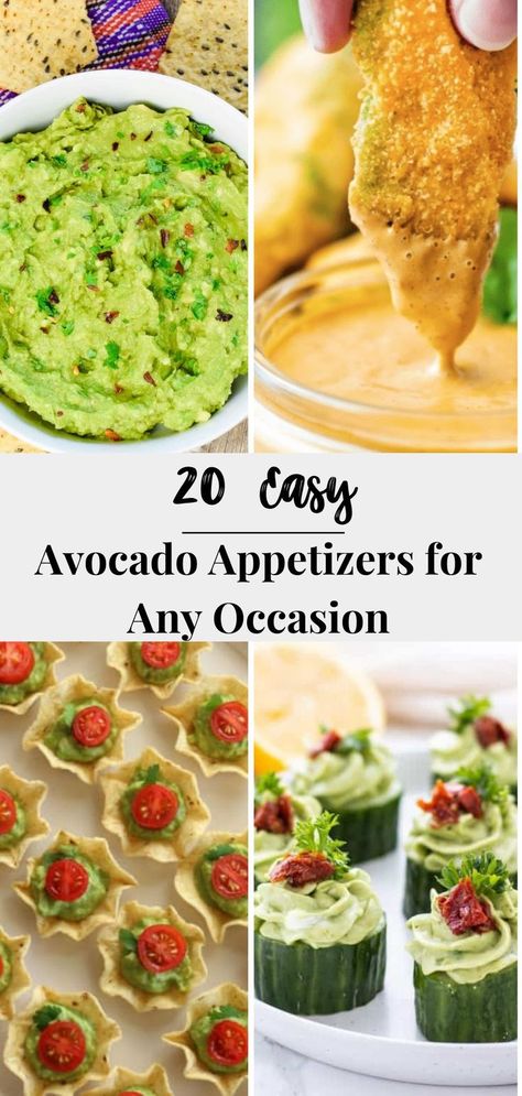 Avocado Appetizers for Any Occasion Avocado Snacks Easy, Homemade Guacamole Seasoning, Avocado Appetizers, Easy Avocado Recipes, Avocado Snacks, Avocado Bites, Avocado Appetizer, Guacamole Recipes, Avocado Recipes Easy