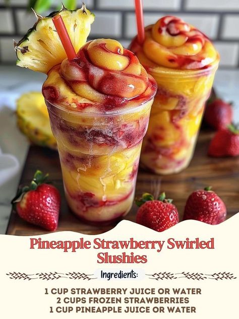 My grandmother's beautiful recipes Diy Slushies Recipes, Adult Slushies Frozen Drinks, Slushy Recipes, Pineapple Slush, Alcoholic Slush Recipes, Alcoholic Slush, Kid Drinks Recipes, Slushy Drinks, Healthy Drinks For Kids