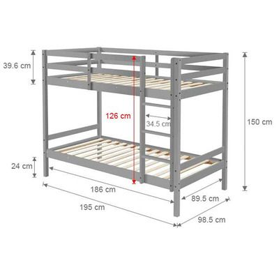 NordicHouse Shannon Single Pine Wood Bunk Bed & Reviews | Temple & Webster Kids Triple Bunk Beds, Contemporary Bed Frame, Bed Dark, Single Bunk Bed, Bunk Bed Loft, King Bed Sheets, King Single Bed, Wood Bunk Beds, Top Bunk