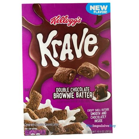 What is it? Kellogg’s Krave Double Chocolate Brownie Batter Cereal (KKDCBBC) is a new version of the crunchy pillow-shaped cereal that is like the regular Krave cereal, only way more chocolatey. One might even say double chocolatey. Oh, and brownie-battered. Or brownie-batter flavored. Double chocolate brownie batter, I guess. How is it? Krave has been […] The post REVIEW: Kellogg’s Krave Double Chocolate Brownie Batter Cereal appeared first on The Impulsive Buy. Cold Breakfast, Cereal Kelloggs, New Cereal, Types Of Cereal, Kids Cereal, Chocolate Cereal, Homemade Trail Mix, Double Chocolate Brownies, Chocolate Breakfast