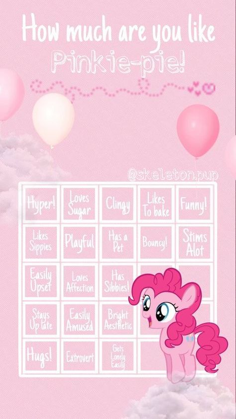 How Much Are You Like Pinkie Pie? Pinkie Pie, Bingo, Give It To Me, Pie, Funny, Anime