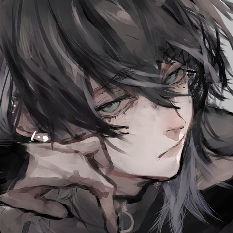 Brown Hair Anime Boy, Male Profile, Emo Pfp, Anime Show, Soyut Sanat Tabloları, Dark Anime Guys, Arte Inspo, Cute Profile Pictures, Anime Drawings Boy