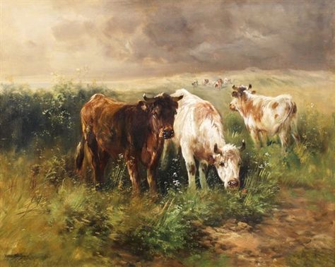 Rosa Bonheur - Cows in a Pasture; Medium: Oil on canvas; Dimensions: 100.96 X 119.38 cm. Grand Canyon Sunrise, Animal Painter, Rodin Museum, Cypress Oil, Hand Drawings, Farm Paintings, Cow Painting, Gifted Hands, Cow Art