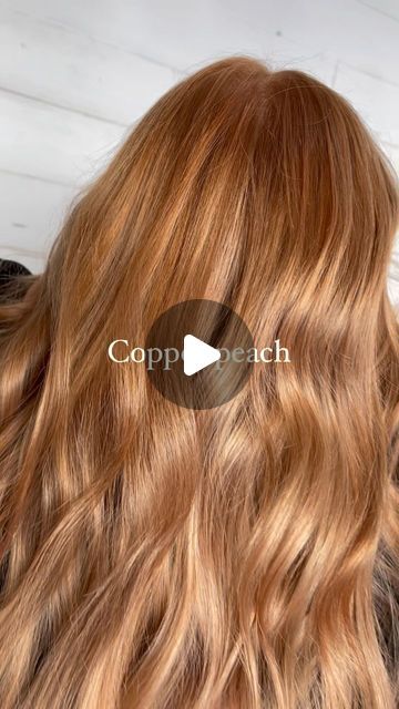 HAIR COLORIST LI,NY| Amber Todaro on Instagram: "Copper peach is such a beautiful shade for spring time !  I used Wella illumina 9/43 and copper peach opal essence! 🍑 • • • • • • Hair , copper hair , peach , spring hair , trends , hair formulas  #hair #peachhair #copperhair #hairstylist #redheadsdoitbetter" Peach Copper Hair Color, Ginger Hair Formula, Light Golden Copper Hair, Copper Peach Blonde Hair, Wella Copper Formula, Light Copper Hair With Blonde, Peach Copper Hair, Copper Hair Formula, Honey Copper Hair