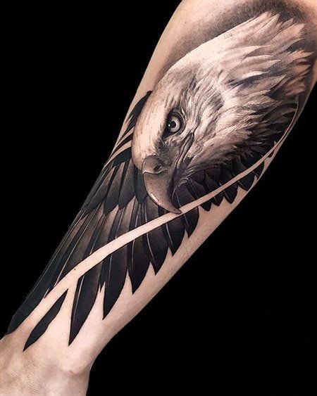 100 Striking Eagle Tattoo Designs for 2022 - The Trend Spotter Eagle Arm Tattoo, Eagle Tattoo Forearm, Eagle Tattoo Arm, Eagle Wing Tattoos, Eagle Head Tattoo, Bald Eagle Tattoos, Animal Tattoos For Men, Animal Sleeve Tattoo, Screaming Eagle