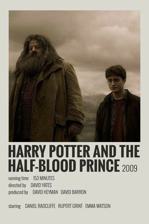 Film Harry Potter, Film Polaroid, Tv Posters, Half Blood Prince, Harry Potter Poster, Movie Wall, Iconic Movie Posters, Movie Card, Film Posters Minimalist