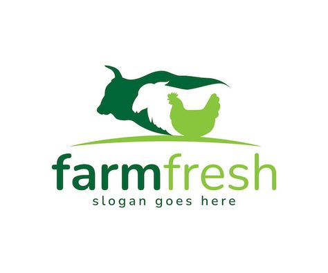 Farm company logo. organic farm logo wit... | Premium Vector #Freepik #vector #meat-label #dairy-logo #butchery-logo #chicken-logo Organic Farm Logo, Farm Logo Design, Cow Logo, Chicken Logo, Egg Packaging, Fresh Logo, Farm Logo, Organic Logo, Organic Farm