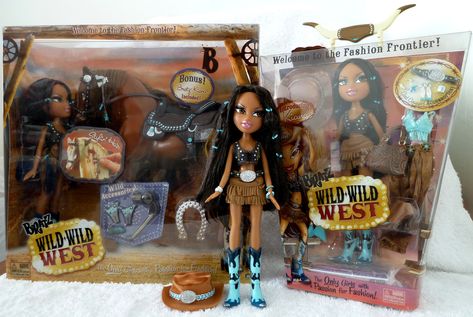 Bratz Wild Wild West Kiana Doll Set | migglemuggle | Flickr Bratz Doll House, Bratz Wild Wild West, Brats Fashion, Descendants Dolls, Dc Superhero Girls Dolls, Pink 2000s, Bratz Aesthetic, Black Bratz Doll, Barbie 90s