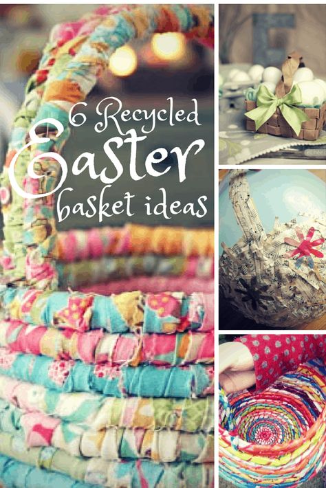 Whats not to love about the thrill of children doing an Easter egg hunt? Here’s a great variety of Recycled Easter Baskets you can make Decorate For Easter, Easter Baskets To Make, Easter Sewing, Easter Craft Ideas, Easter Egg Dye, Easter Basket Diy, Easter Basket Ideas, Easter Inspiration, Crafts Easter