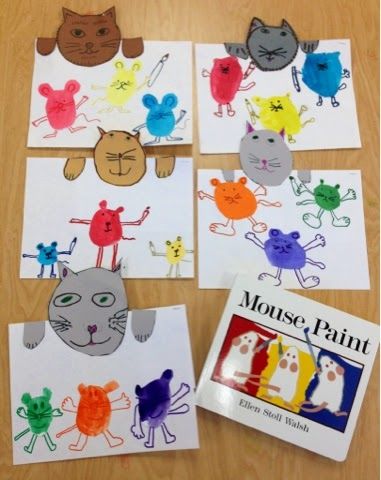 Art with Mr. Giannetto: 1st Grade: Mouse Paint Grade 1 Art, Cat Peeking, Mouse Paint, First Grade Art, Kindergarten Art Lessons, Kindergarten Art Projects, 2nd Grade Art, Primary And Secondary Colors, Secondary Colors