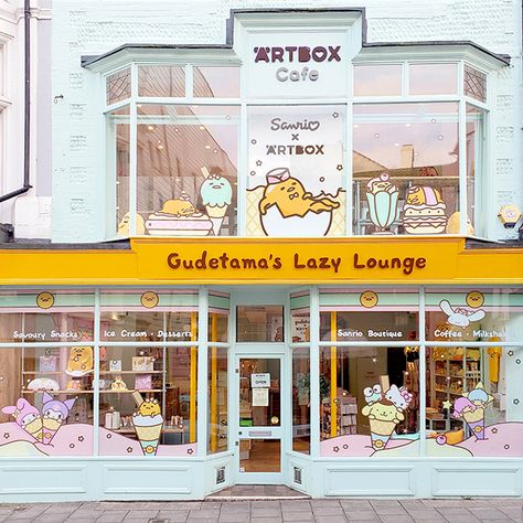 Artbox Cafe, Cafe Display, Themed Cafes, Craft Booth Displays, Cute Cafe, Cat Cafe, Line Friends, Cat Coffee, Restaurant Interior