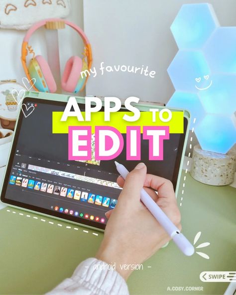 my favourite apps to edit ~ android version 📝 to all my #android friends, I gotchu. swipe to learn more about my must-haves apps to edit. 1️⃣ Capcut 2️⃣ Adobe Premiere Rush 3️⃣ Microsoft Office Suite 4️⃣ Samsung Photos 5️⃣ Adobe Lightroom · · ─────── ·𖥸· ─────── · · productivity | android | must-have apps | tips | wfh ~ #androidapp #productivity #edit #productivitytips #musthave #studygram #wfh #studytips #wfhtips #musthaveapps #editapps #androidtablet #videoediting #photoediting #documen... Apps Must Have Android, Samsung Photos, Office Suite, Editing Apps, Favorite Apps, Android Tablets, Desk Setup, Microsoft Office, Adobe Lightroom