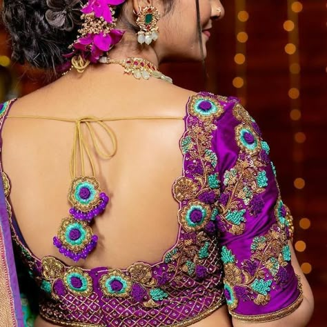 Simple Maggam Work Blouse, Simple Maggam Work, Blouse Design Aari Work, Blouse Designs Aari Work, Blouse Maggam Work, Work Blouse Designs, Latest Blouse Designs, Latest Bridal Blouse Designs, Maggam Work Blouse