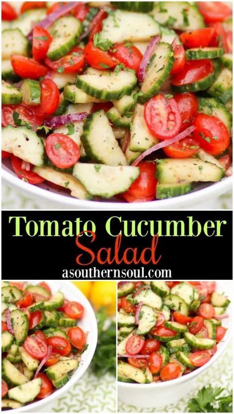 Tomato Cucumber Salad, Restaurant Foods, Wallpaper Food, Cucumbers And Onions, Tomato Cucumber, Cucumber Tomato Salad, Onion Salad, Cucumber Recipes Salad, Cucumber Recipes