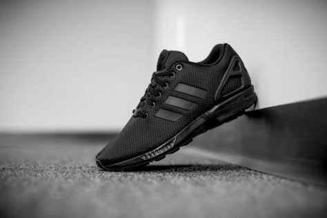 Adidas ZX Flux "Black/Black/Dark Grey" These are AMAZING | Kixify Marketplace Adidas Flux, Adidas Zx Flux, Sneakers Online, Shoe Dazzle, Black Adidas, Adidas Shoes, Adidas Women, Dark Black, All Black Sneakers