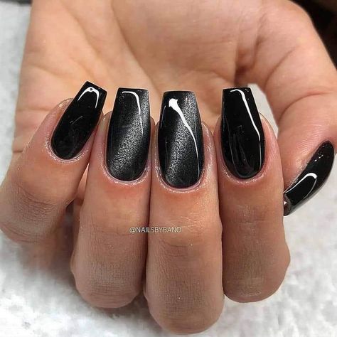 Black Chrome Nails, Coffin Nail Designs, Manicured Nails, Black Coffin Nails, Eye Nail Art, Chrome Nails Designs, Gel Nail Art Designs, Eye Nails, Long Nail