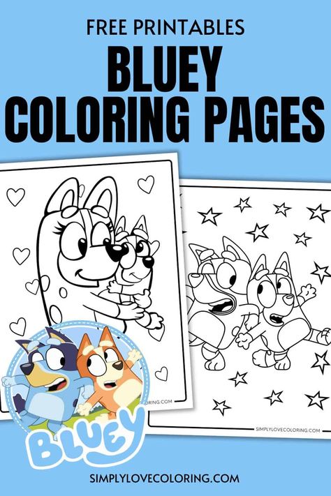 Free Bluey coloring pages are great for educational activities for kids, crafts, road trips, and more. Also, get great ideas on fun ways to turn them into a learning experience Bluey Mask Printable, Free Bluey Coloring Pages, Bluey Preschool Activities, Bluey School Activities, Bluey Coloring Pages Free Printable, Bluey Crafts For Toddlers, This Episode Of Bluey Birthday Sign, Bluey Coloring Pages Free, Free Bluey Printables