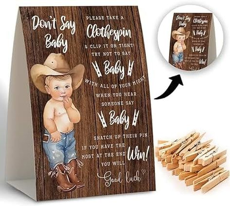 Amazon.com: Cowboy Baby Shower: Home & Kitchen Western Theme Baby Shower Ideas Boys, Cowboy Themed Baby Shower Ideas, Western Baby Shower Ideas, Baby Shower Cowboy Theme, Cowboy Baby Shower Theme, Themed Baby Shower Ideas, Cowboy Baby Shower, Baby Shower Ideas For Boys, Western Baby