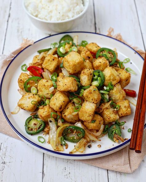 Salt & Pepper Tofu - C.HerCreations Salt And Pepper Tofu Recipe, Salt And Pepper Tofu, Pepper Tofu, Firm Tofu, Happy Cooking, Extra Firm Tofu, Fried Tofu, Bean Curd, Vegetable Seasoning