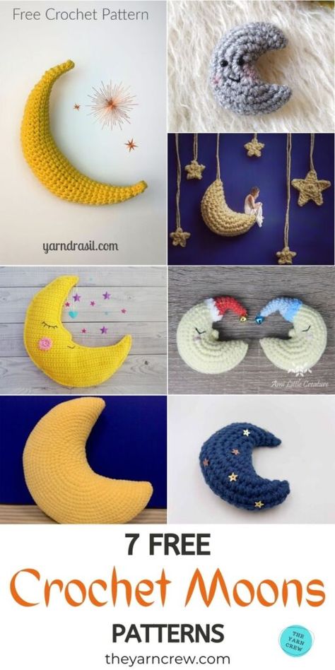 Moon Pillow Crochet, Crochet Patterns Quick, Crochet Moon, Moon Crochet, Crochet Pillow Patterns Free, Quick Crochet Projects, Moon Pillow, Crochet Pillow Pattern, Crochet Keychain Pattern