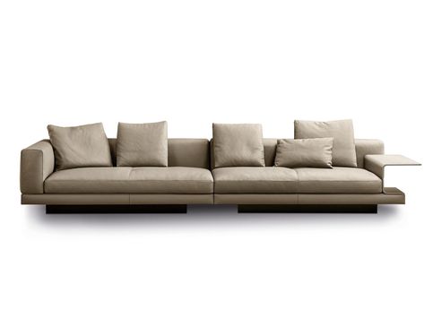 CONNERY | Leather sofa Connery Collection By Minotti design Rodolfo Dordoni Minotti Sofa, Rodolfo Dordoni, Banners Design, Natural Teak Wood, Sideboard Bar, American Spirit, Extruded Aluminum, Ferm Living, French Design