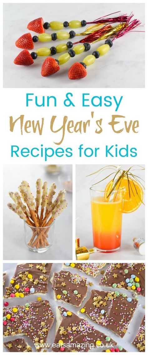 Noon Years Eve Party For Kids Food, Fruit Rockets, New Years Eve Recipes, Fun Food For Kids, New Years Eve Snacks, Nye Food, New Years With Kids, New Year's Snacks, New Years Eve Party Ideas Food