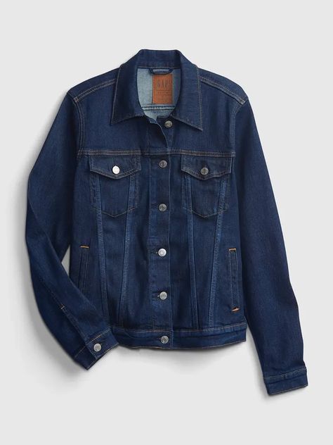 Jackets For Summer, Raw Denim Jacket, Denim Jackets For Women, Denim Utility Jacket, Dark Wash Denim Jacket, Gap Denim Jacket, Hooded Denim Jacket, American Denim, Classic Denim Jacket