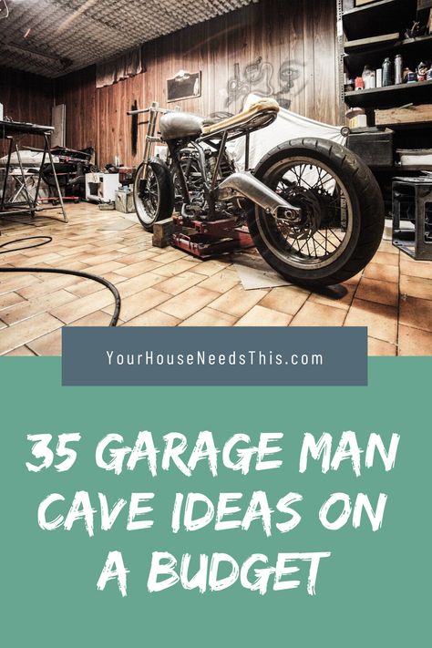 35 Garage Man Cave Ideas on a Budget - #house #homediy #home #decor #decorideas #housedecor #mancave #mancaveideas Cool Garage Ideas Man Cave Stuff, Garage Man Cave Ideas On A Budget, Garage Mancave Ideas, Man Cave Flooring Ideas, Garage Interior Ideas, Garage Man Cave Ideas, Best Man Caves, Small Man Cave, Mancave Garage