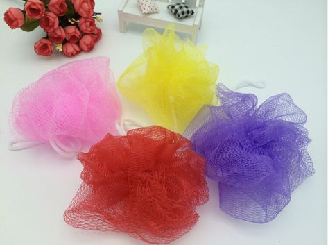 Free shipp Colored bath sponge bath ball bath flower bath essential toiletries#5008 Shower Puff, Bath Scrubs, Shower Sponge, Body Scrubber, Bath Sponge, Bath Brushes, Bathroom Bath, Sponge Cleaning, Liquid Soap