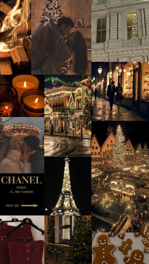 Aesthetic Gold Wallpaper, Christmas In Paris Aesthetic, Christmas Aesthetic Winter, Aesthetic Gold, Paris Wallpaper, Paris Luxury, Aesthetic Winter, Luxury Christmas, Paris Aesthetic