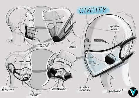 Face Mask Drawing Reference, Mask Sketch, Teaching Mens Fashion, Masks Design, Product Sketches, Clear Face Mask, Clear Mask, Very Weird, Breathing Mask