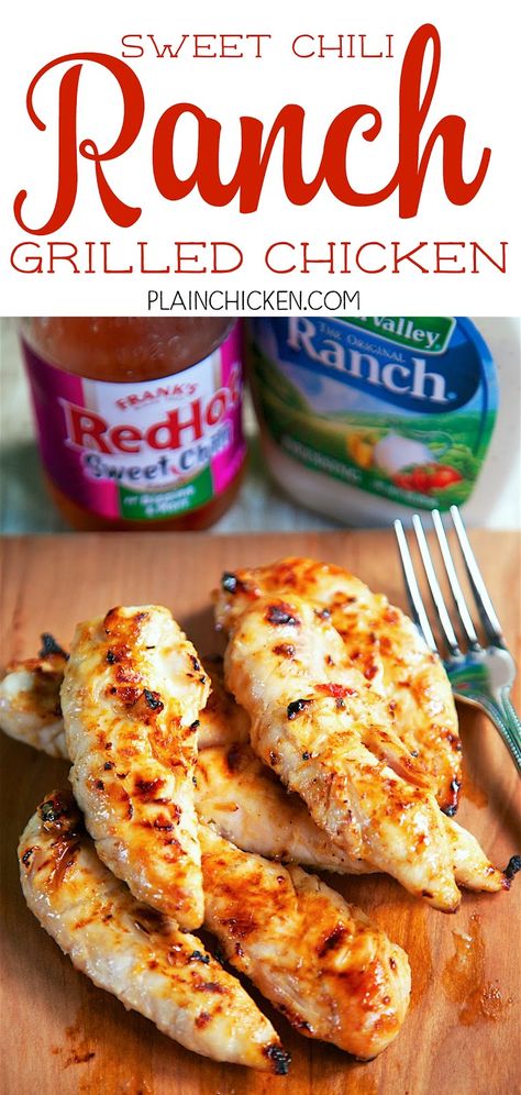 Chicken Marinate, Ranch Chicken, Stuffed Chicken, Sweet Chili, We Made It, Marinated Chicken, Poultry Recipes, The Chicken, 2 Ingredients