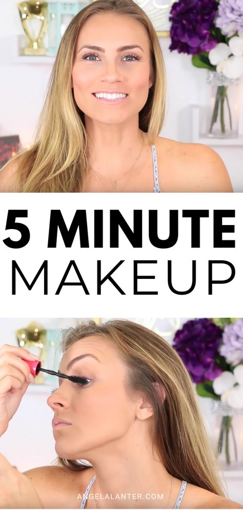 Only have 5 minutes to get ready?  No problem!  Here’s my quick & easy makeup look that I do when I have 5 minutes to get ready in the morning! Angela Lanter #AngelaLanter #beautytutorial #easymakeup #quicktutorial Natural Video, Quick Makeup Routine, Fast Makeup, Back To School Makeup, Angela Lanter, Simple Everyday Makeup, 5 Minute Makeup, Morning Makeup, Makeup Over 40