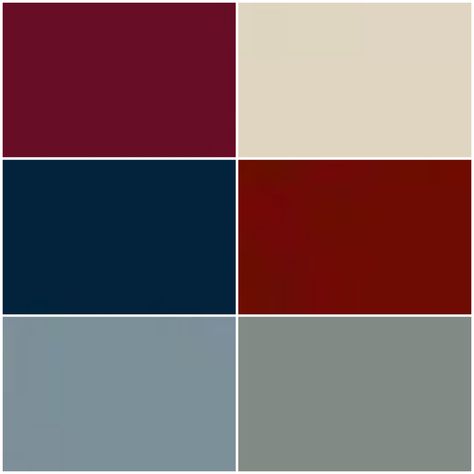 Navy Burgundy Color Palette, Burgundy Blue Living Room, Burgundy And Blue Interior Design, Red And Navy Living Room, Dark Blue And Red Color Palette, Burgundy And Navy Color Palette, Navy Blue And Red Bedroom, Light Blue And Red Bedroom, Burgundy Color Pallet