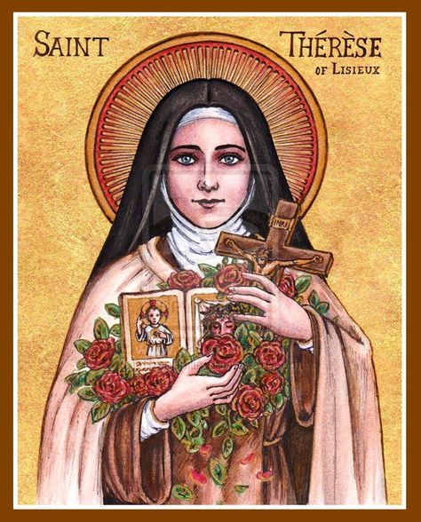 I can't get over how beautiful these are... sorry not sorry. Christ The Good Shepherd, St Rose Of Lima, St Therese Of Lisieux, Thérèse Of Lisieux, Catholic Images, St Therese, San Francesco, Ink Watercolor, Child Jesus