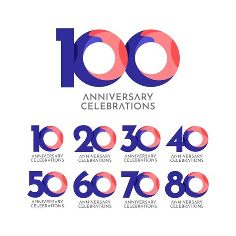 Number Icons, 100 Years Celebration, Numbers Typography, 40 Year Anniversary, 10 Logo, Typo Design, 80th Anniversary, Logo Number, Anniversary Logo