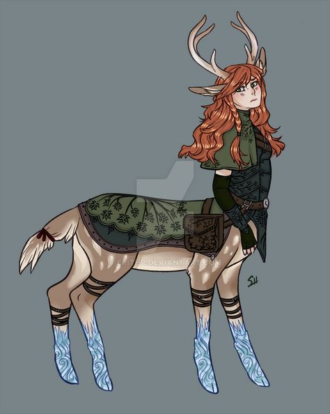 Female Centaur Oc, Centaur Oc, Female Centaur, Dnd Funny, Taxidermy Art, Fantasy Drawings, Fantasy Races, Character Poses, A Deer