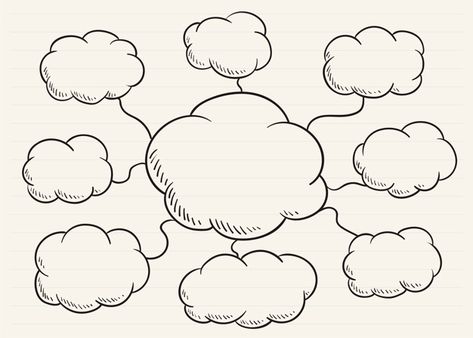 Mapa mental garabateado en una libreta | Vector Gratis Blank Mind Map, Cloud Diagram, Blank Mind, Peta Pikiran, Mind Map Art, Mind Map Template, خريطة ذهنية, Mind Map Design, Map Template