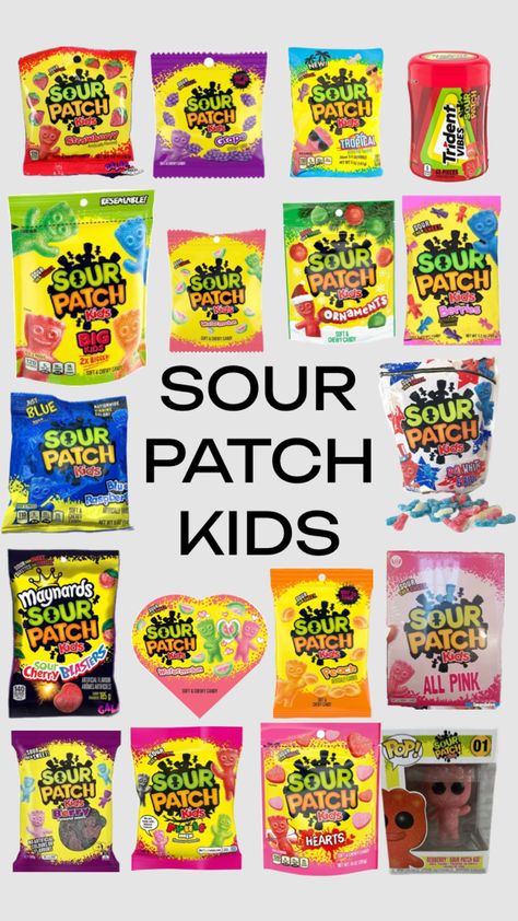 What’s ur fav candy??? #candy #sour #sourpatchkids #loveittttt Jelly Belly Flavors, Candy Sour, Kids Baskets, Junk Food Snacks, Chewy Candy, Sour Patch Kids, Candy Candy, Sour Patch, Birthday Box