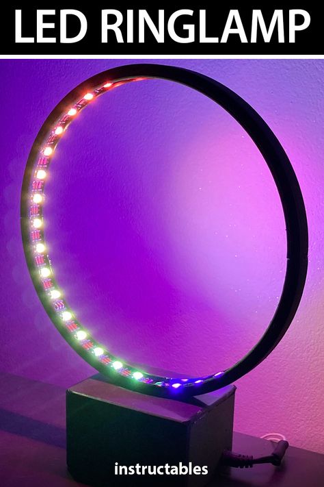 Led Diy Projects, Led Strip Lamp, Diy Led Lighting Ideas, Led Light Projects, Arduino Led, Electronics Diy, Diy Lights, Led Lighting Diy, Ring Lamp