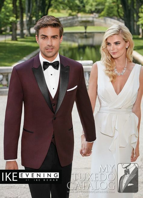 White Tuxedo Wedding, Tuxedo Styles, Tuxedo Colors, Red Tuxedo, Wedding Tux, Burgundy Tuxedo, Prom Tuxedo, Wedding Tuxedo, Maroon Wedding