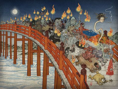 Yokai Art, Japanese Yokai, Japanese Myth, Yuko Shimizu, Folklore Art, Japanese Monster, Strange Tales, Japanese Mythology, Japanese Horror