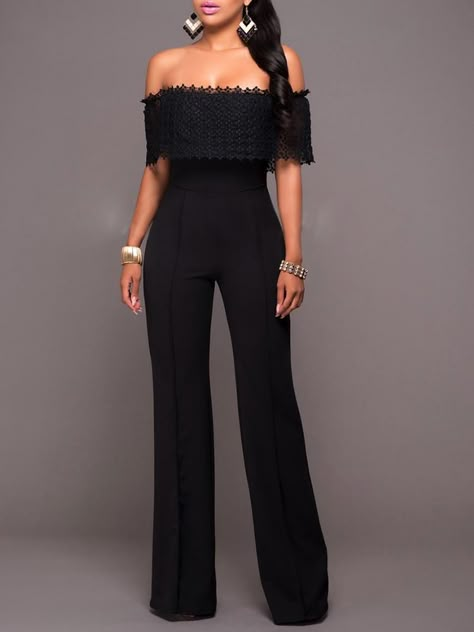 Women Jumpsuit Trendy Fashion Off Shoulder Wide Leg Pants Jumpsuit Asos Jumpsuit, Elegant Rompers, Long Jumpsuit, Rompers Womens Jumpsuit, Off Shoulder Jumpsuit, Off Shoulder Fashion, Long Jumpsuits, Jumpsuit Fashion, Wide Leg Jumpsuit