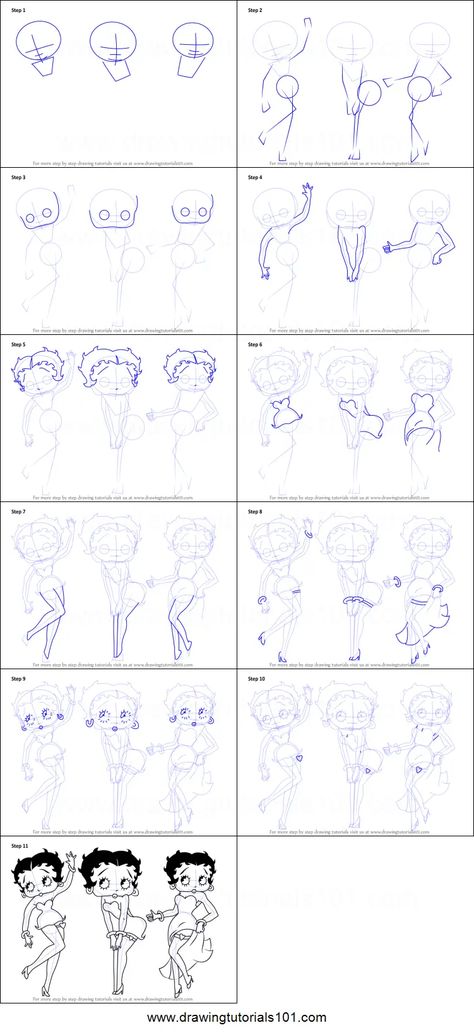 Betty Boop Drawing Step By Step, How To Draw Betty Boop Step By Step, How To Draw Betty Boop, Betty Boop Drawing Easy, Betty Boop Sketch, Draw Betty Boop, Betty Boop Drawing, Bettie Boop, Eye Sketches