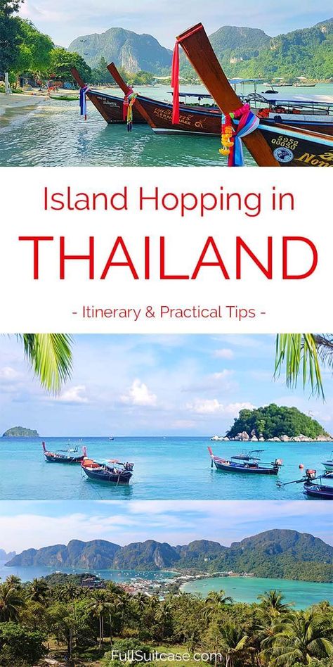 All you may want to know about island hopping in Thailand - best islands and places to visit, itinerary, and practical tips for your trip to southern Thailand. Find out! #thailand #thailandislandhopping #thailandtrip #thailanditinerary #souththailand Thailand Island Hopping, Thailand Itinerary, Thailand Vacation, Thailand Adventure, Thailand Backpacking, Thailand Travel Tips, Thailand Travel Guide, Visit Thailand, Ao Nang