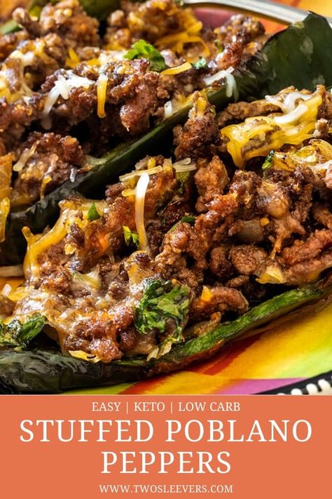 Pablano Pepper Recipe, Poblano Recipes, Flank Steak Fajitas, Stuffed Poblanos, Poblano Peppers Recipes, Steak Fajita Recipe, Easy Dinner Options, Low Carb Mexican, Poblano Peppers