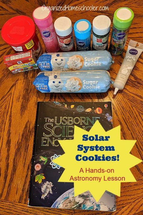 Solar System Elementary, Planet Cookies Solar System, Homeschool Planets Solar System, Elementary Solar System Projects, Homeschool Solar System Unit Studies, Solar System Art Project, Homeschool Space Unit, Homeschool Projects For Kids, Mars Crafts For Kids