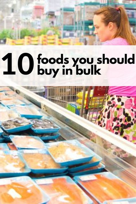 Smart shoppers who buy in bulk can set themselves up for plenty of cheap meals and "pantry shopping" when money or time is short. But no matter how appealing the prices, you waste money when you buy more food than your family will eat before it spoils, and some items have shorter shelf lives than you might think. Here are 10 foods you can buy in bulk confidently. #frozenfood #bulk #bulkbuys #foodshopping #groceries #savemoney #savings #deals #prices #food Bulk Shopping, Buying In Bulk, Shopping List Grocery, Bulk Food, Be Smart, Buying Groceries, Budget Planning, Inspired Recipes, Cheap Meals