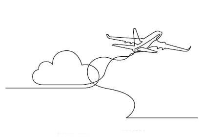 Plane Line Drawing, One Line Drawing Travel, Plane Art Drawing, Single Line Art Simple, Plane Line Art, Travel Line Art, Art Abstrait Ligne, Line Man, Plane Drawing